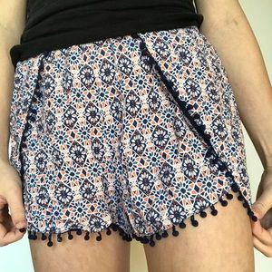 Flowy Multi-Colored Divided Shorts